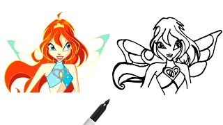How to Draw BLOOM from Winx Club ~ Step-by-Step Tutorial Easy!
