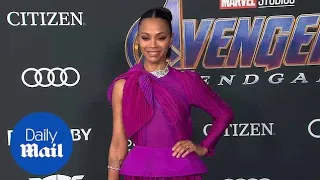 Zoe Saldana looks incredible at premiere of Avengers: Endgame