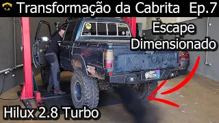 Hilux 1995 - Ep.7 - Escape Dimensionado - Motor 3L 2.8 Turbinado