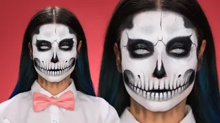 HALLOWEEN SKULL MAKEUP TUTORIAL EASY | HALLOWEEN LOOKS 2020