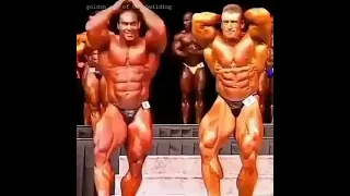 Dorian Yates Vs Nasser El sonbaty Abs and thighs pose #bodybuilding #90s #workout