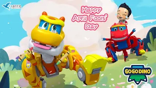 🤪Best April Fools w/ GoGoDino! | Go Go Dino Funny Videos | Dinosaur for Kids | Cartoon | Kids | Toys