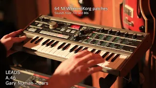 64 NEW Vintage patches for microKORG (famous synth sounds from Human League, Depeche Mode, & more!)