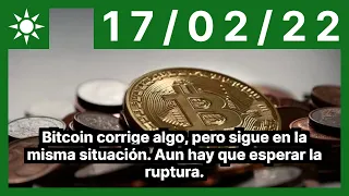 Bitcoin corrige algo, pero sigue en la misma situación. Aun hay que esperar la ruptura.