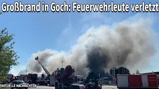 Großbrand in Goch: Feuerwehrleute verletzt