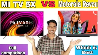 Mi tv 5x Vs Motorola Revou tv Full comparison Best tv 2021 in Hindi