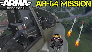 ARMA REFORGER - AH-64 APACHE GUNSHIP FIRE SUPPORT MISSION (3rd Ranger Battalion)