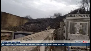 BAGNARA CALABRA Le fiamme hanno lambito il cimitero comunale, la situazione attuale