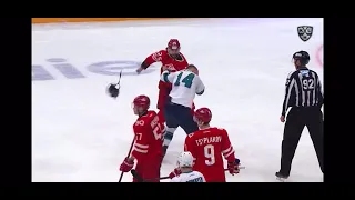 Виктор Балдаев (Сочи) vs. Олег Евенко (Спартак) Хоккейные Драки КХЛ Hockey Fights