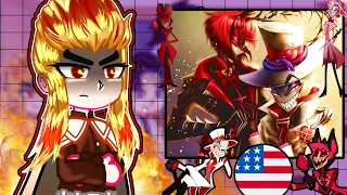 Hashiras reacts to Alastor and Lucifer as New uppermoons (1/?) ( Demon Slayer, Hazbin Hotel)