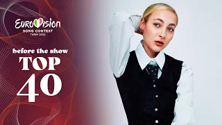 Eurovision 2022 — Top 40 (Before the show)