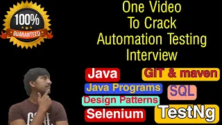 How to Crack Automation Testing Interview | How to prepare QA Testing Interview | #byluckysir