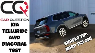 Kia Telluride AWD Diagonal test | It will climb: Sand mode and TCS ON!