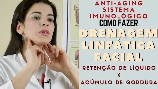 Como Fazer Drenagem Linfática no Rosto - Elimine a Retenção de Líquido - Passo a Passo