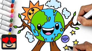 How To Draw EARTH DAY | Step By Step Tutorial