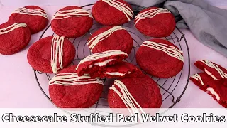 Cheesecake Stuffed Red Velvet Cookies Recipe