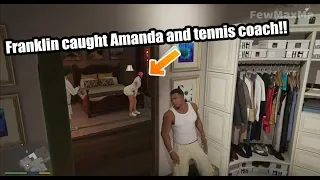 Franklin caught Amanda and tennis coach GTA 5 (secret encounter)