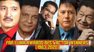 FAP/LUNA AWARDS BEST ACTOR WINNERS (1983-2020)