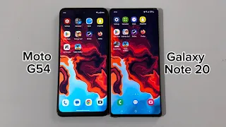 MOTO G54 vs GALAXY NOTE 20 - SPEED TEST!!