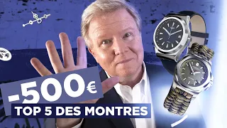 5 MONTRES À MOINS DE 500€