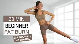 30 Min Full Body Fat Burn - Beginner Friendly, TO THE BEAT, All Standing, No Jumping, No Repeat