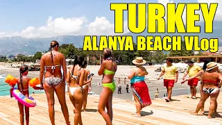 Alanya Beach Vlog | Walking In Kleopatra Beach | Alanya Turkey 4K