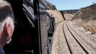 Australian steam locomotive Garratt 6029 - cab ride - Tarana to Bathurst - September 2018