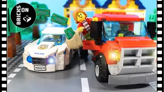 Lego Bank Robbery Compilation Heist Bomb Fail Lego City Police Steamroller Brickfilm