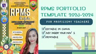 RPMS PORTFOLIO 2023-2024 | NEW & UPDATED TEMPLATES FOR PROFICIENT TEACHERS (T1 to T3)
