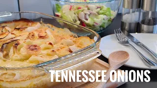 Tennessee Onions - A delicious casserole of cheese and sweet onions  #tennesseeonions #onionrecipe