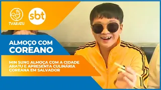 Almoço com Coreano Pagodeiro: Min Sung almoça em restaurante coreano de Salvador com a Cidade Aratu