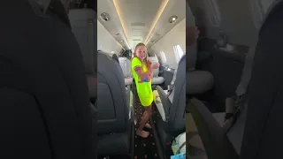 Nastya dances on board the plane #Shorts