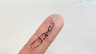 I only tie all my fishing gear with this knot / attached clinch knot / 4k video