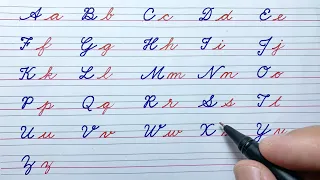 Cursive writing a to z | English capital & small letters | Cursive handwriting practice | abcd