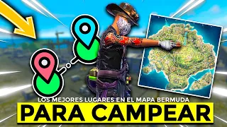 5 MEJORES LUGARES PARA CAMPEAR EN FREE FIRE 2022 (Nuevos escondites secretos en el mapa bermuda)