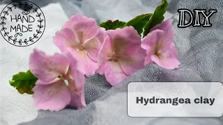 DIY. Handmade Hydrangea Tutorial [polymerclay, coldporcelain, sugar craft, airdry clay]
