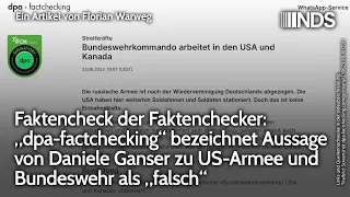 dpa-factchecking bezeichnet Aussage von Daniele Ganser zu US-Armee und Bundeswehr als falsch | NDS