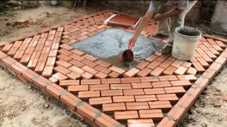 Great Building Idea From Terracotta Brick - Unique Brick Yard Construction Design In The Garden