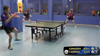 3.Азамат ЭРГЕШОВ - Валерий ЗОНЕНКО Клуб АртТТ #tabletennis #настольныйтеннис