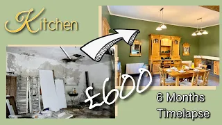 £600 Derelict KITCHEN Renovation | Timelapse | FULL REMODEL | Before & After for a French Cottage.