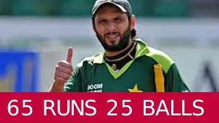 Shahid Afridi 65 runs of 25 balls vs New Zealand 3rd ODI 2011 - Shahid Afridi Batting Highlights