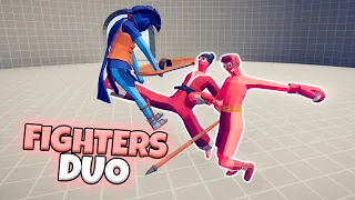 FIGHTERS DUO. BOXER AND TAEKWONDO VS EVERY UNIT | TABS GAMEPLAY