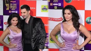 Sunny Leone Very B0LD And Opens Dress At Zee Cine Red Carpet