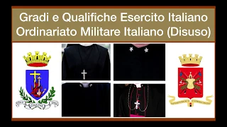 Gradi e Qualifiche Ordinariato Militare Italiano Esercito Italiano (Disuso)