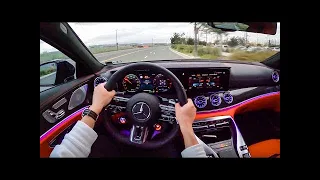 362HP The New 2022 Mercedes AMG GT 43 4 Door POV Sunset Drive