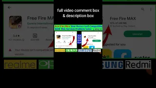 Your Device Isn't Compatible With This Version Problem In Free Fire Max | Free Fire Max