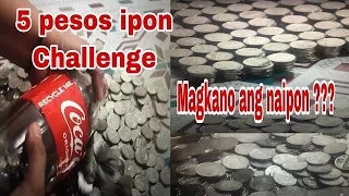 5 peso coin ipon challenge, 1.5 litre Coke bottle ipon barya challenge #iponchallenge #barya