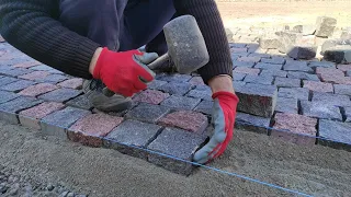 How Granite Paving Stones Are Laid In Ukraine