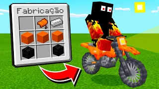 CRIEI UMA MOTO USANDO POUCA COISA NO MINECRAFT (e outros veículos)