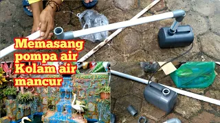 memasang pipa pompa air kolam ikan | banjar cosplay